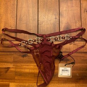 Honey Birdette Jowal Port Wine Thong BNWT